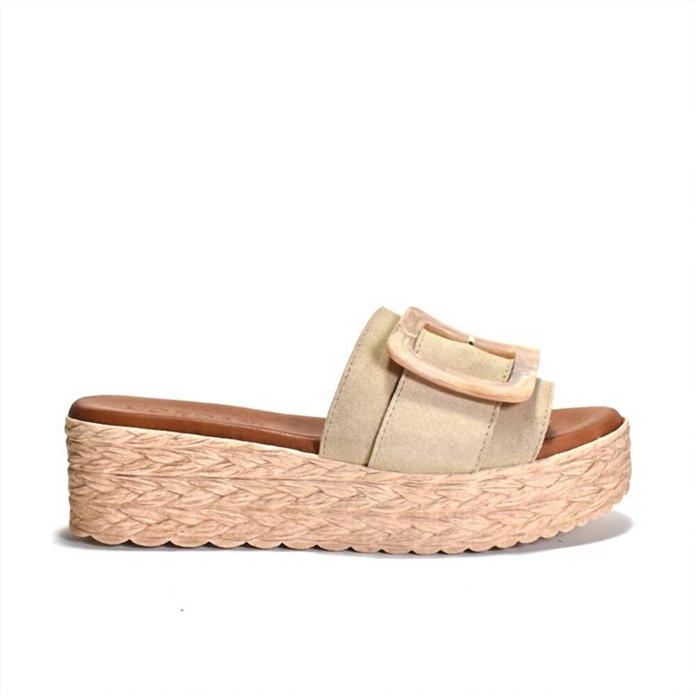 NEW CORDANI women's beckett sandal in sand arena suede